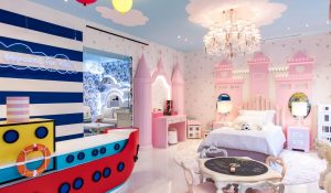 Interior design of a bedroom